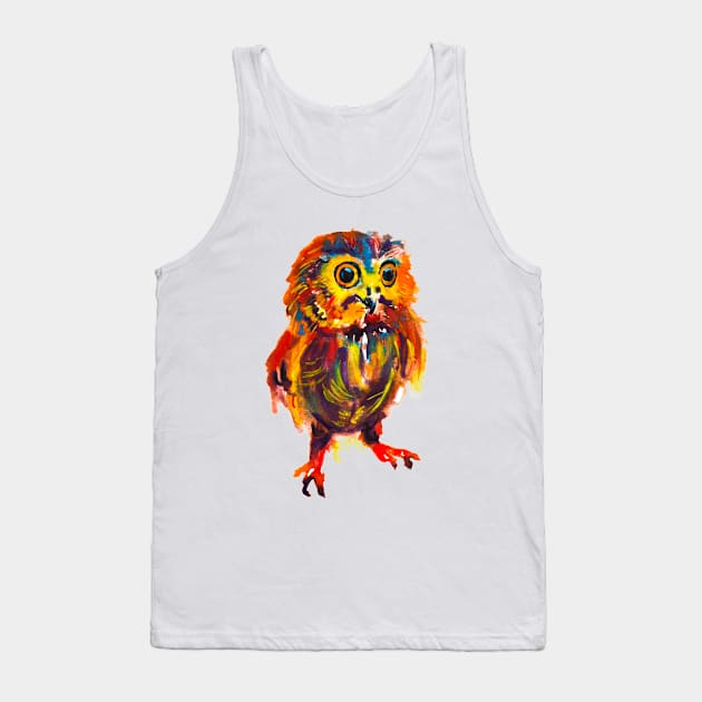 Cute Colorful Owl Tank Top by beaugeste2280@yahoo.com